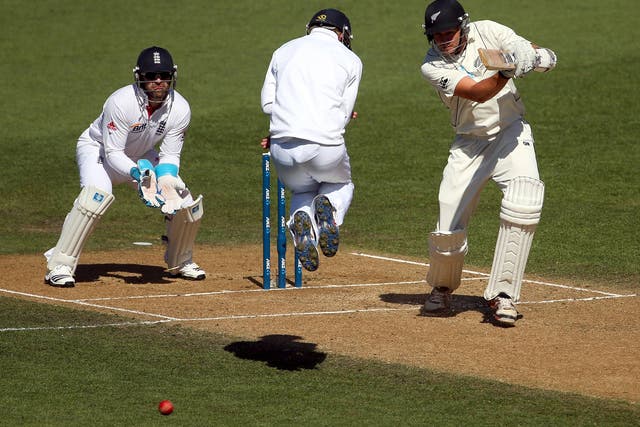 Peter Fulton of New Zealand bats during day four of the Third Test match between New Zealand and England at Eden Park