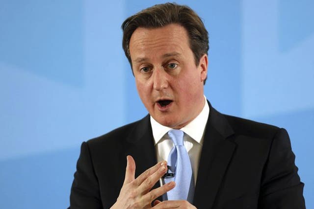 David Cameron spoke about immigration at a press conference in Ipswich