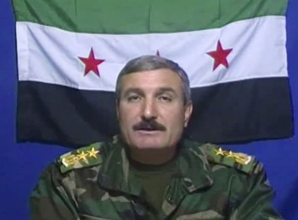 Syrian Commander Riad al-Asaad lost his leg in a bomb attack