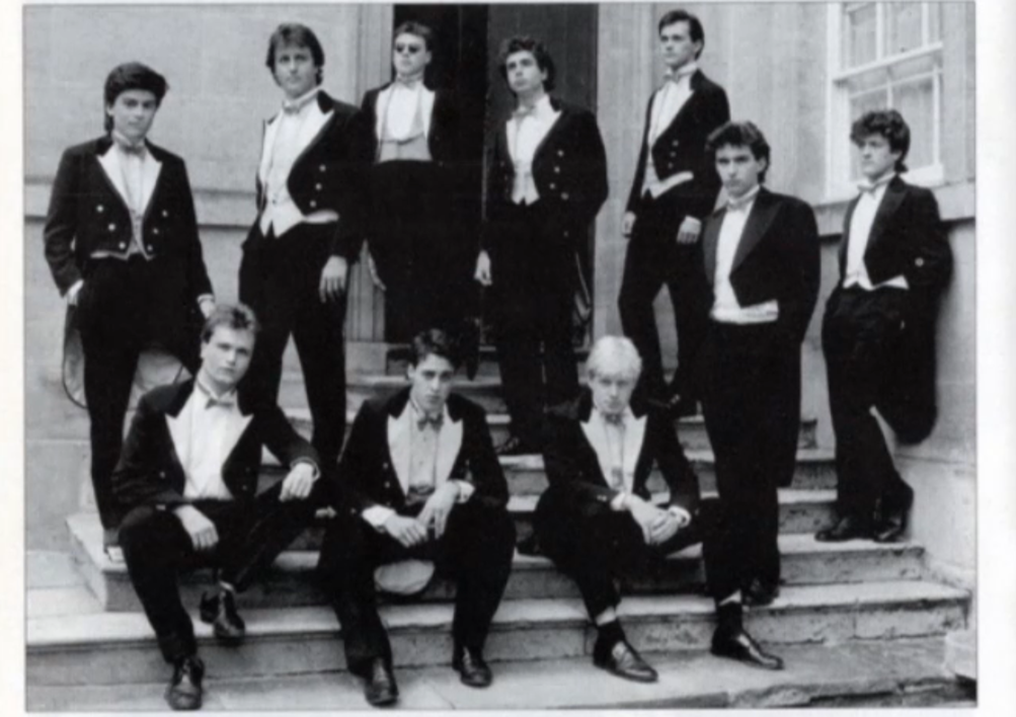 David Cameron (back row, second left) was much slimmer in his Bullingdon Club days at Oxford