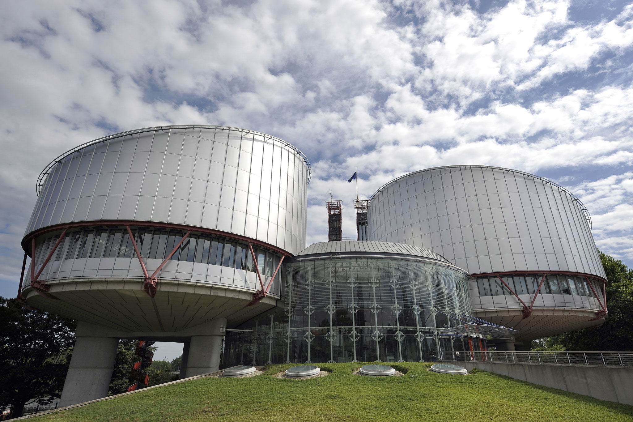 A view taken on August 1, 2010 shows the European Court of Human Rights in the French eastern city of Strasbourg