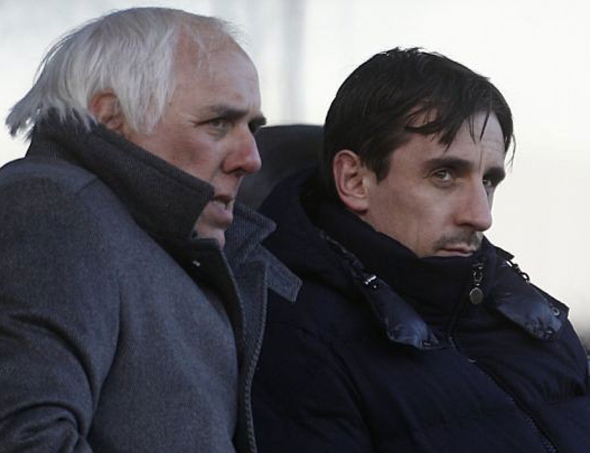 Neville Neville (left), seen here with his son Gary Neville, has been arrested in connection with an alleged sexual assault