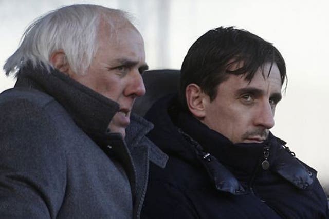Neville Neville (left), seen here with his son Gary Neville, has been arrested in connection with an alleged sexual assault