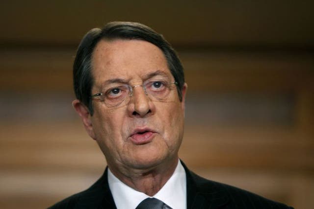 Nicos Anastasiades has authorised the accountant-general to cut his salary to show solidarity with Cyprus' savers