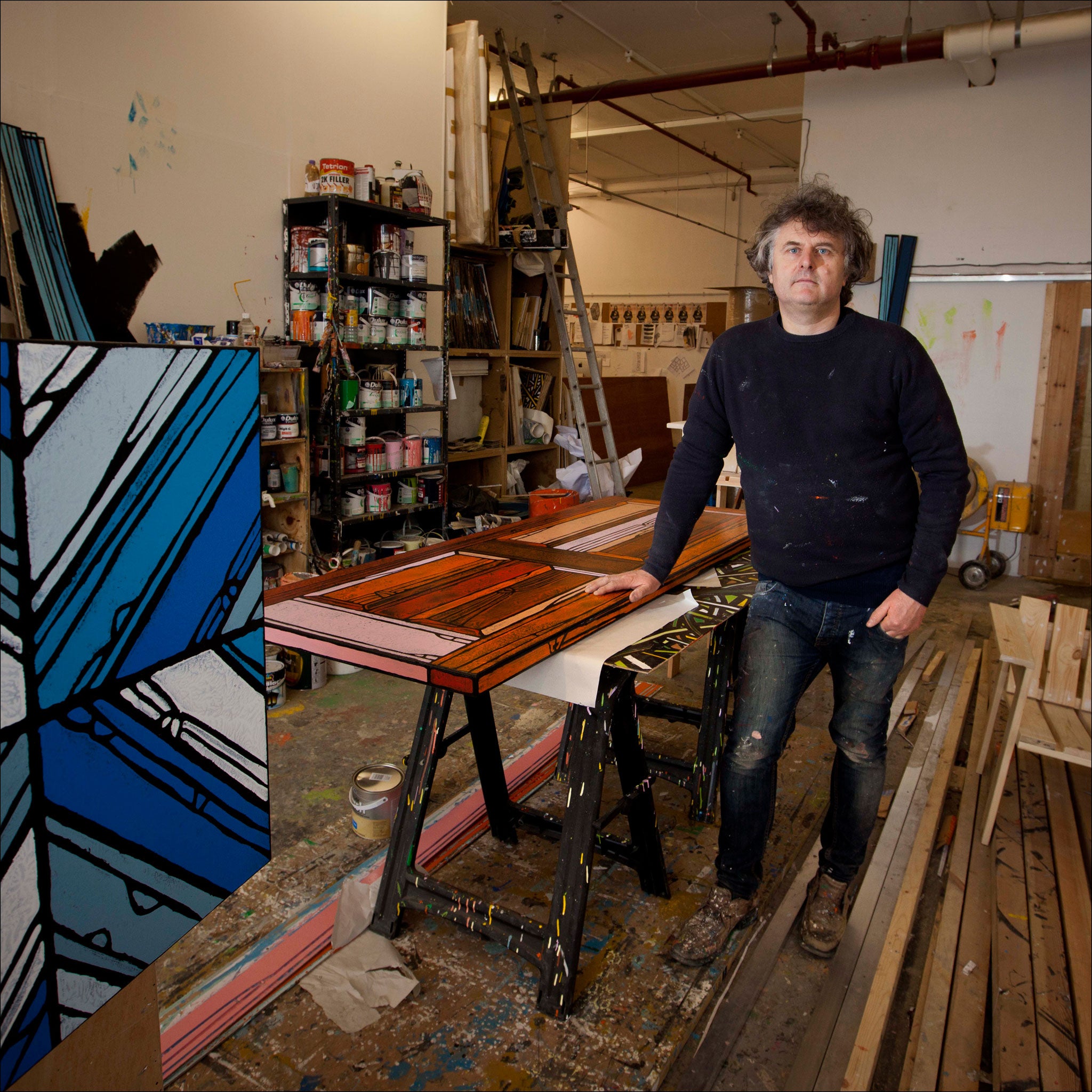 Just door it: Richard Woods in his south London studio