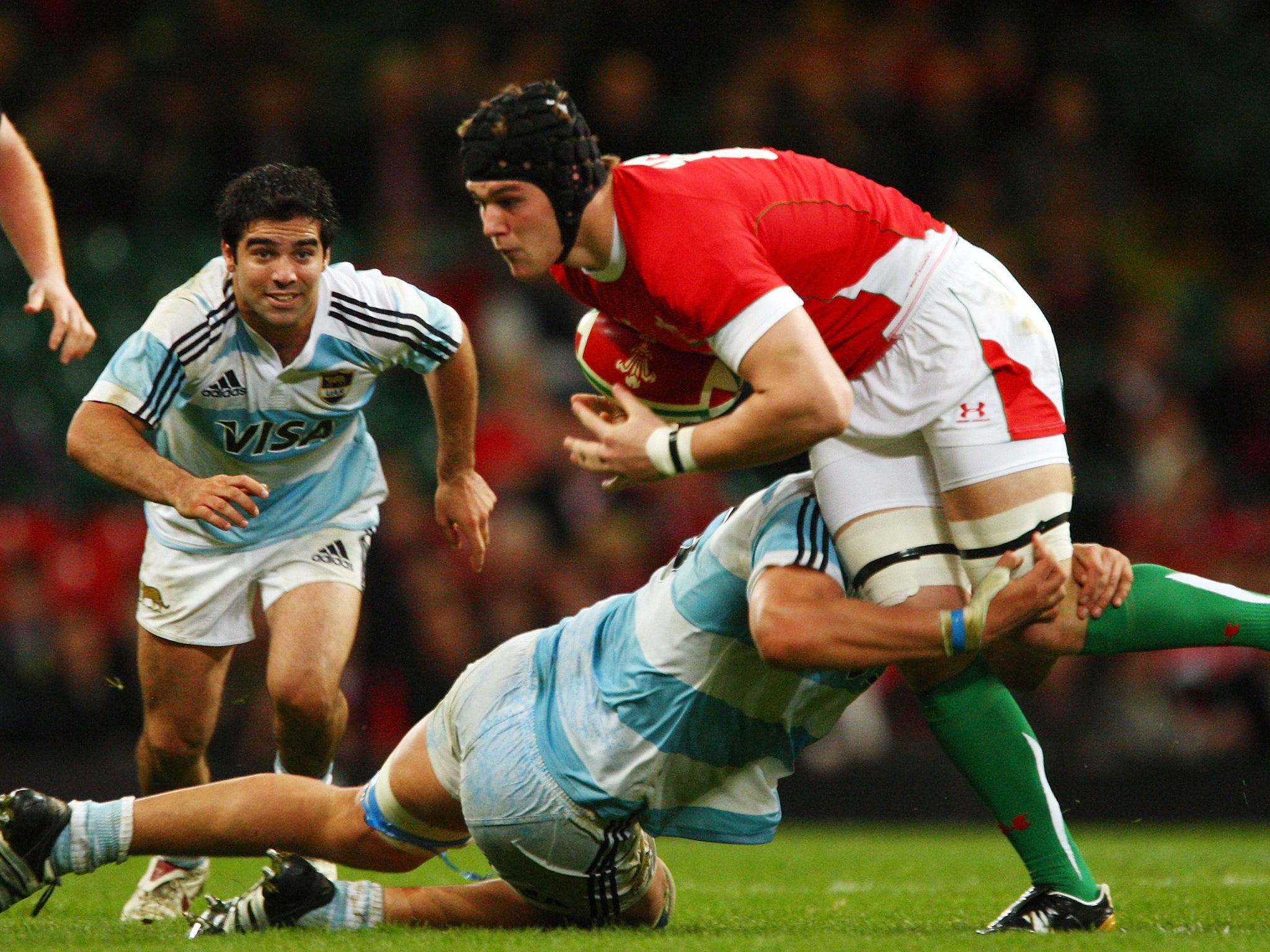 British and Irish Lions coach Warren Gatland gave Dan Lydiate (with ball) his Test debut Argentina in 2009
