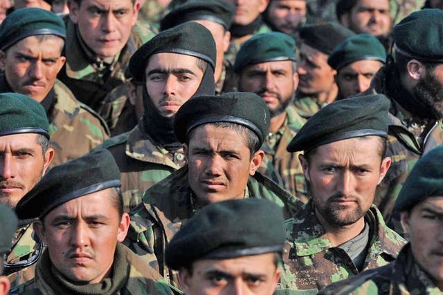 Afghan recruits are leaving the national army at a rate of 5,000 every month