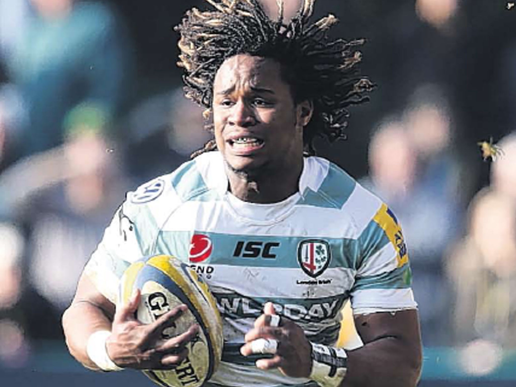 Hoop dreams: Marland Yarde gave up a promising football career at Queens Park Rangers to pursue rugby, much to the delight of his stepfather