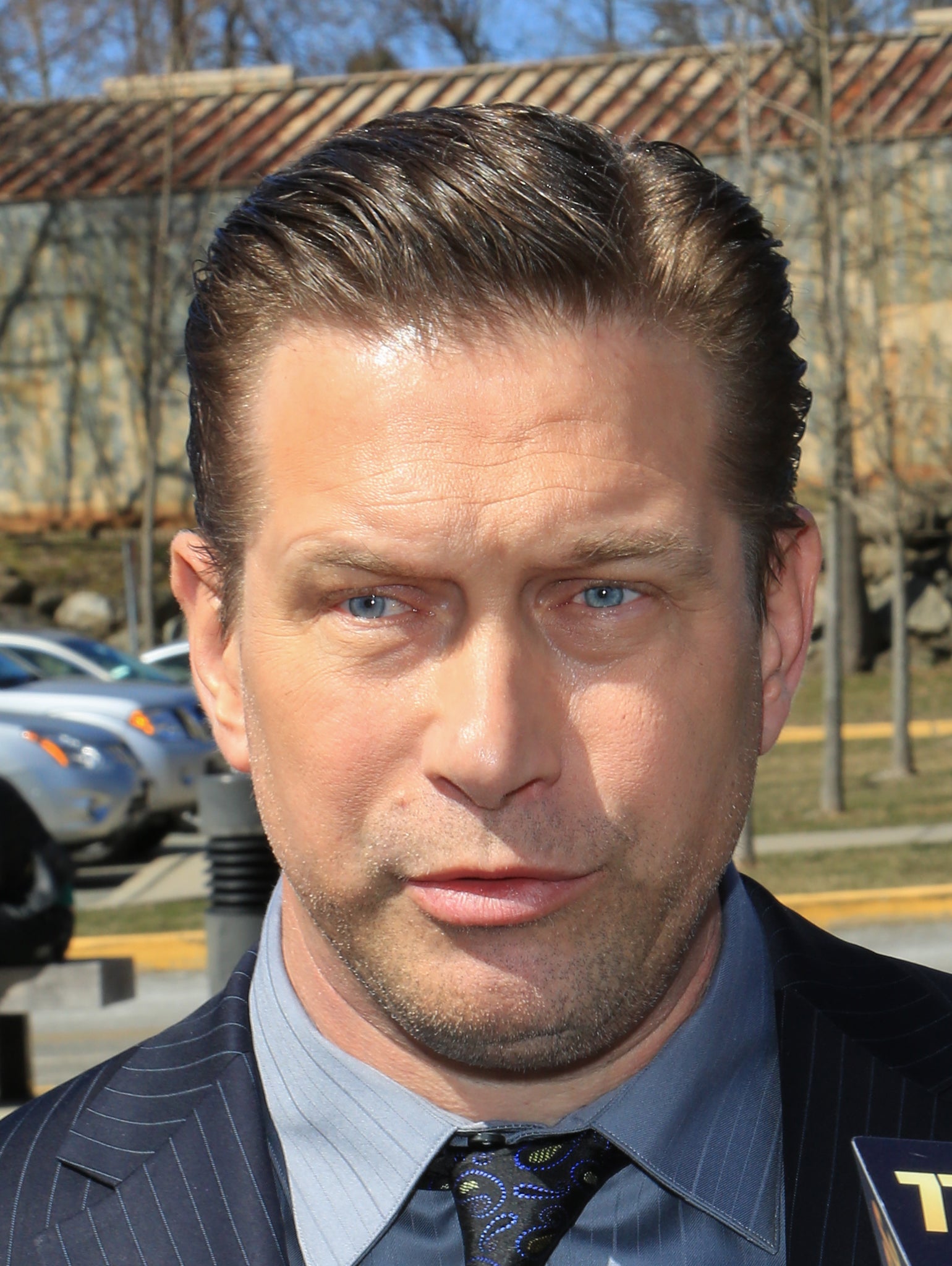 Actor Stephen Baldwin addresses the media after pleading guilty to a charge of repeated failure to file income taxes at Rockland County Courthouse