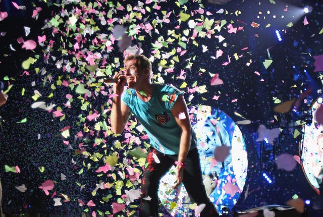 Chris Martin of Coldplay performing in Melbourne last November