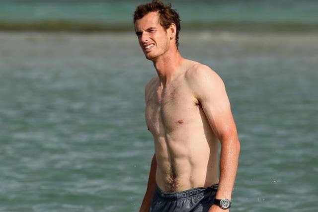 Andy Murray, now second in the world, has go the 'farmers' tan'