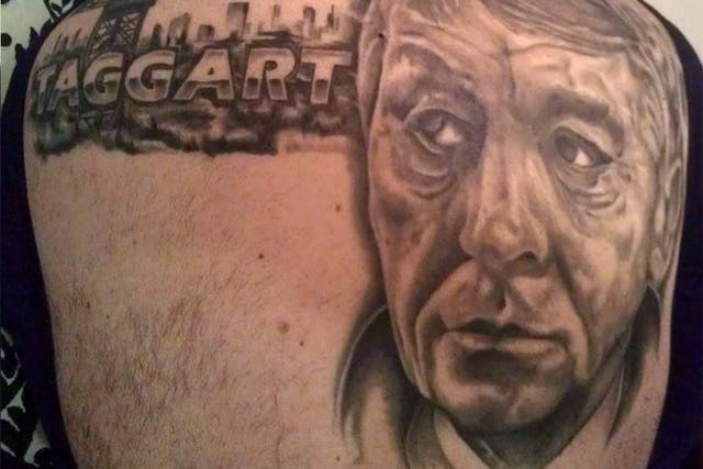 John Cuthbert's award-winning tattoo, a homage to his favourite detective