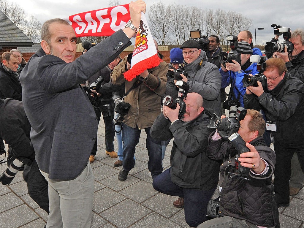 Sunderland manager Paolo Di Canio is unveiled to the media
