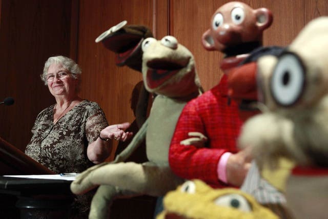 Jane Henson donates some of Jim Henson's early puppets to the Smithsonian Institution