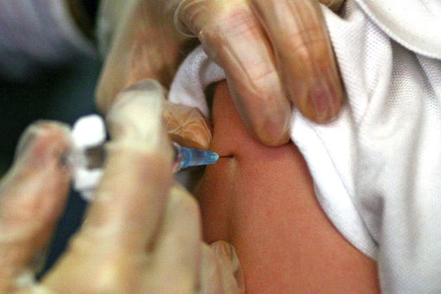 An MMR jab is administered