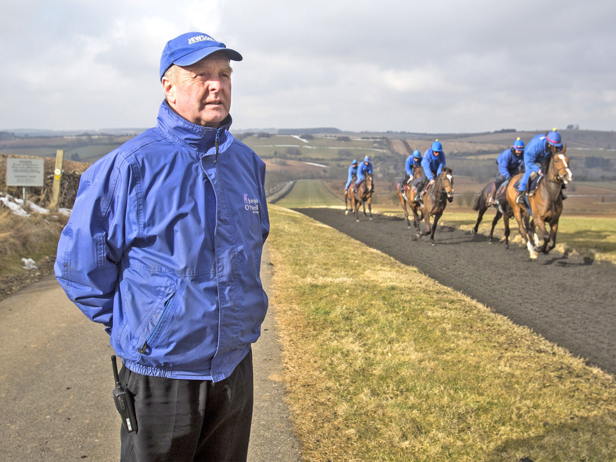 Jonjo O’Neill at his stables in the Cotswolds in Gloucestershire