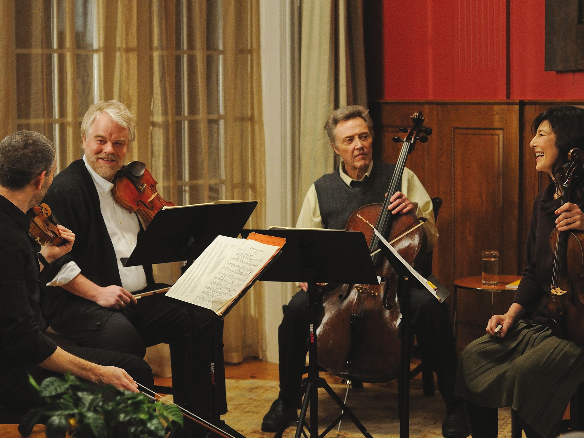 Highly strung: Mark Ivanir, Philip Seymour Hoffman, Christopher Walken and Catherine Keener in the melodramatic but beautifully played ‘A Late Quartet’