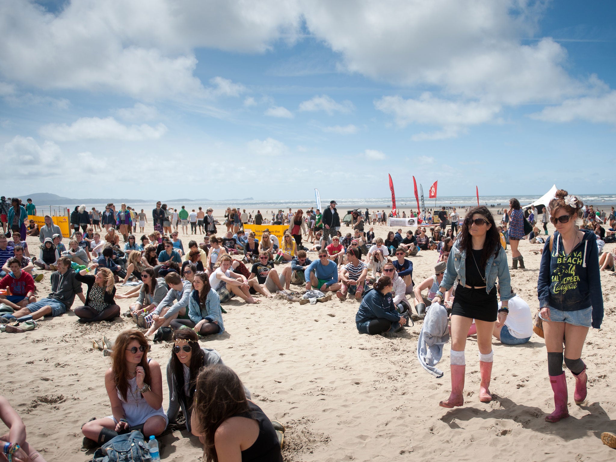 Beach activities during Beach Break Live festival at Pembrey Country Park last year