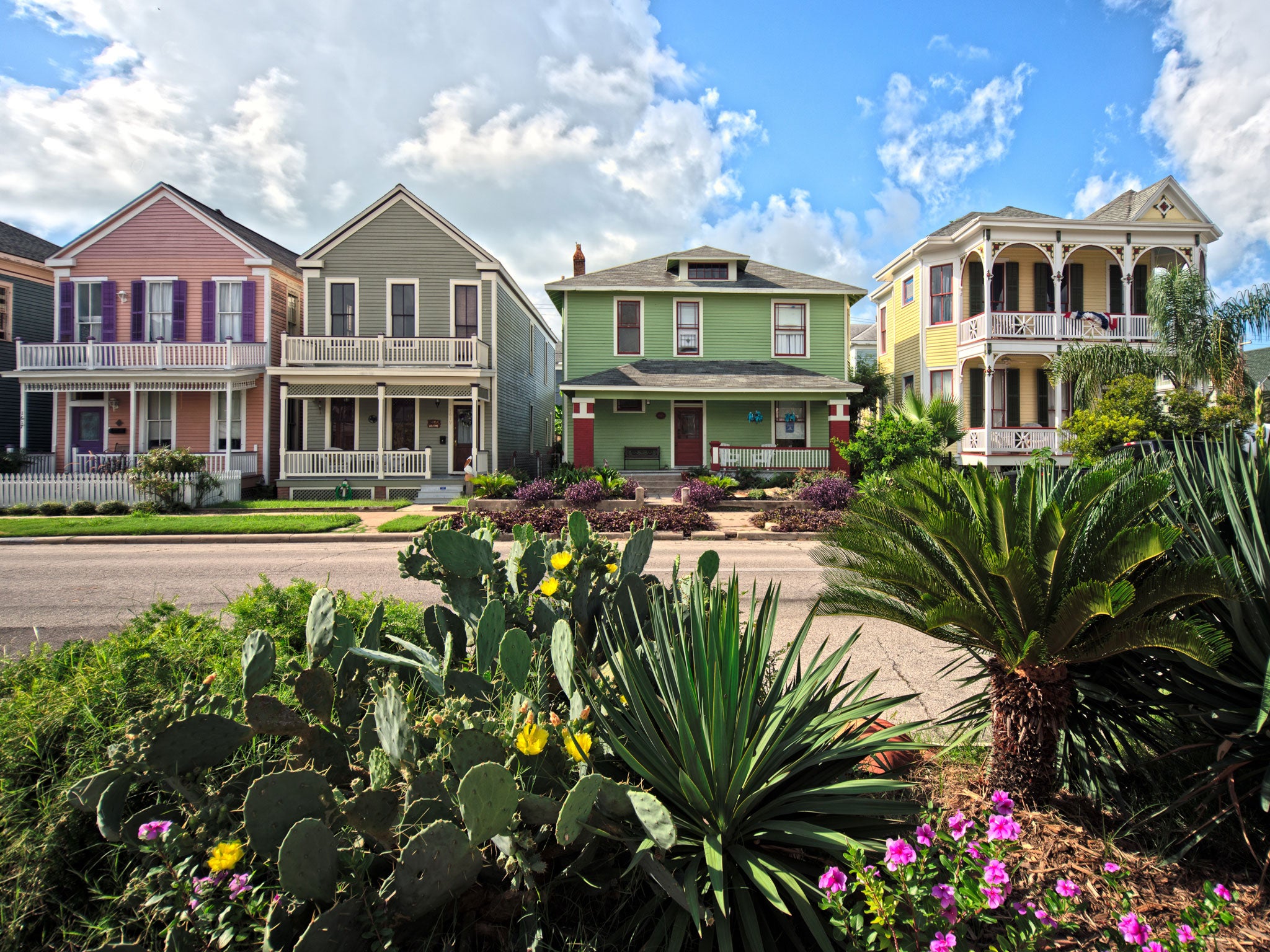 Bright and beautiful: Prettily painted homes in the East End Historic District of Galveston