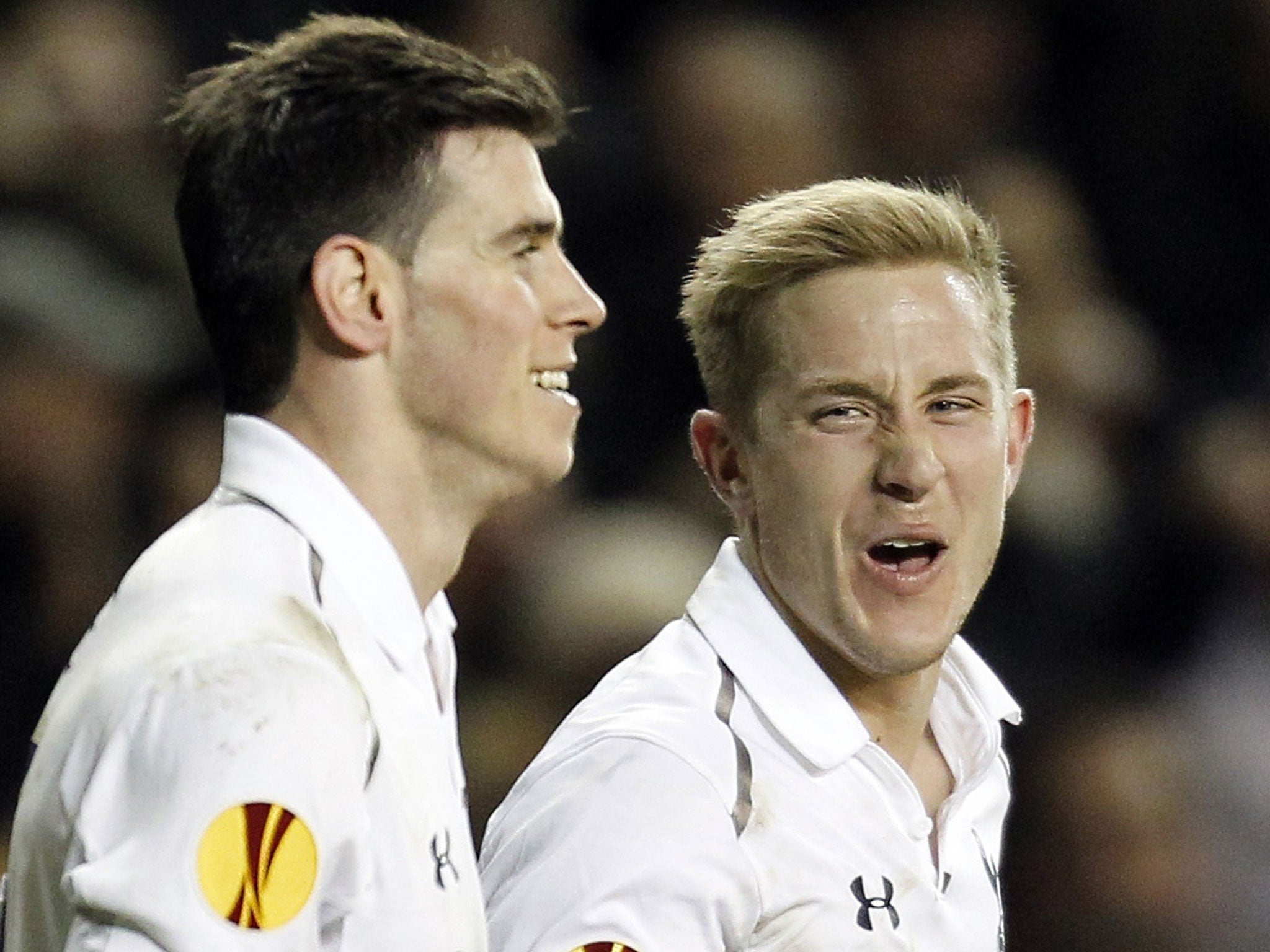 Missing link: Gareth Bale (left) is out for at least two games; Lewis Holtby is one of those in line to replace him