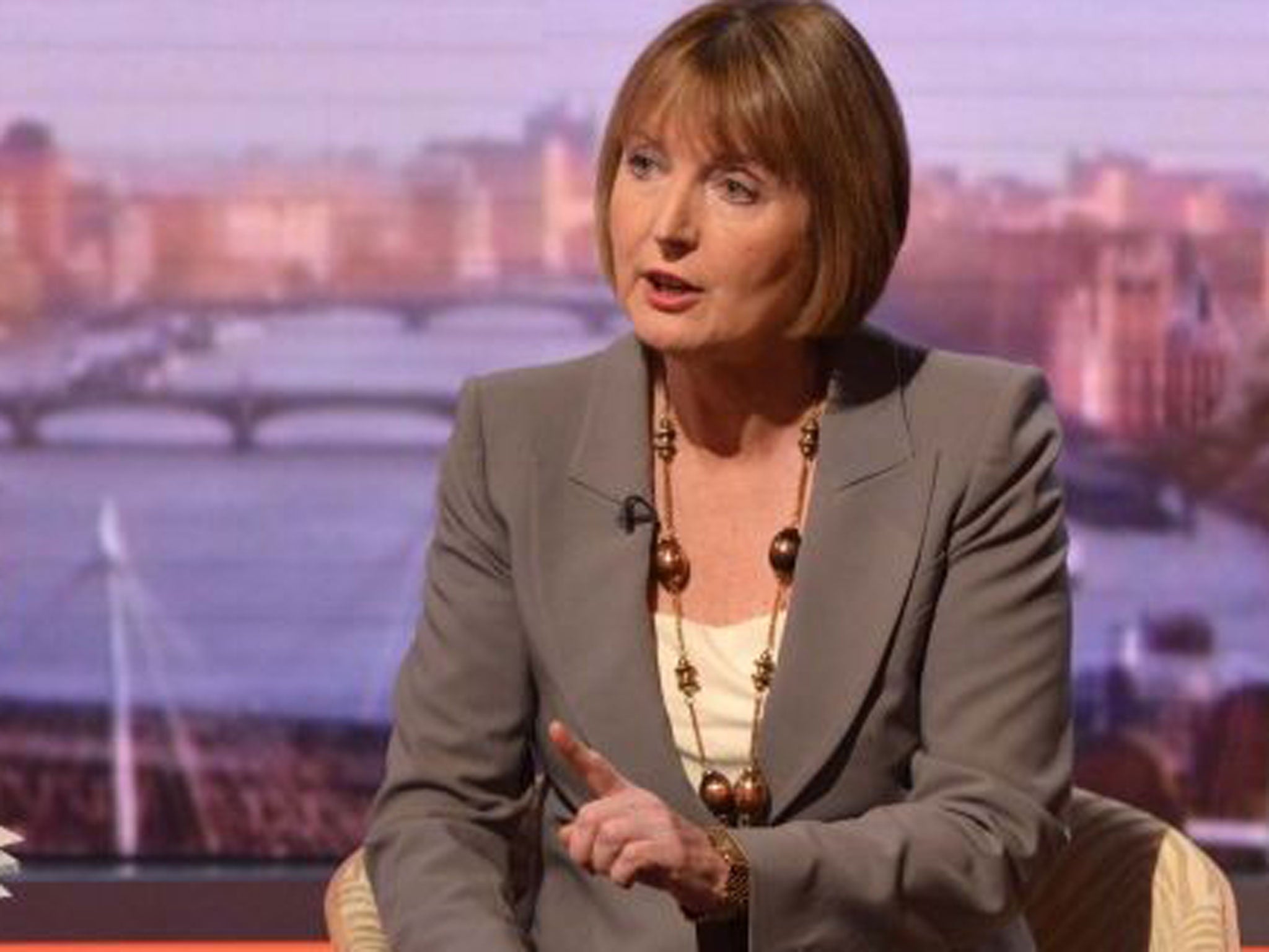 Harriet Harman, deputy leader of the Labour Party, on the BBC's Andrew Marr show this morning