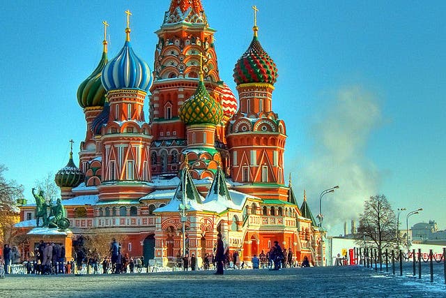 St Basil's Cathedral on Red Square in Moscow