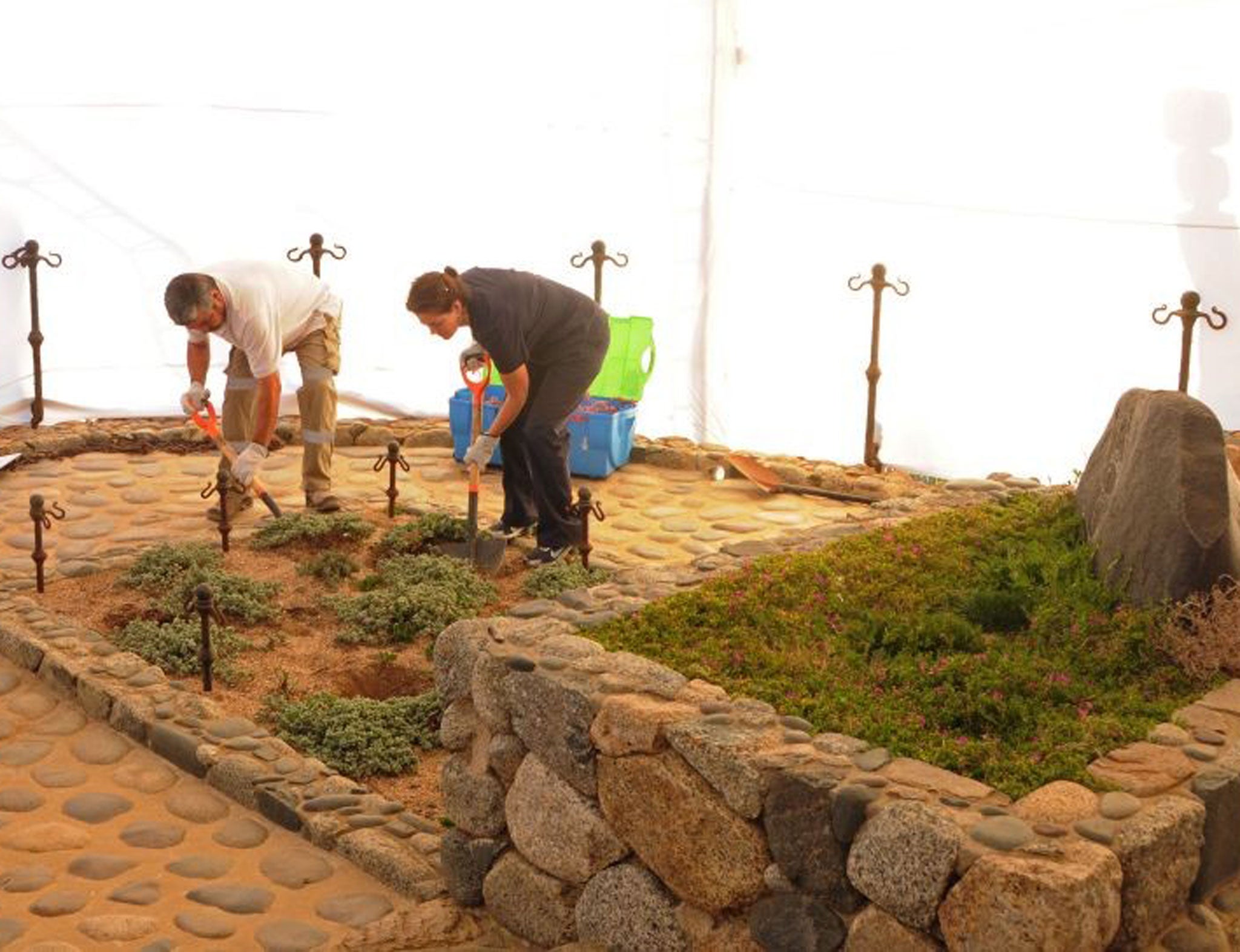 Specialists digging up the grave of Pablo Neruda
