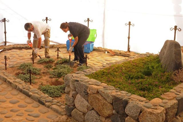 Specialists digging up the grave of Pablo Neruda