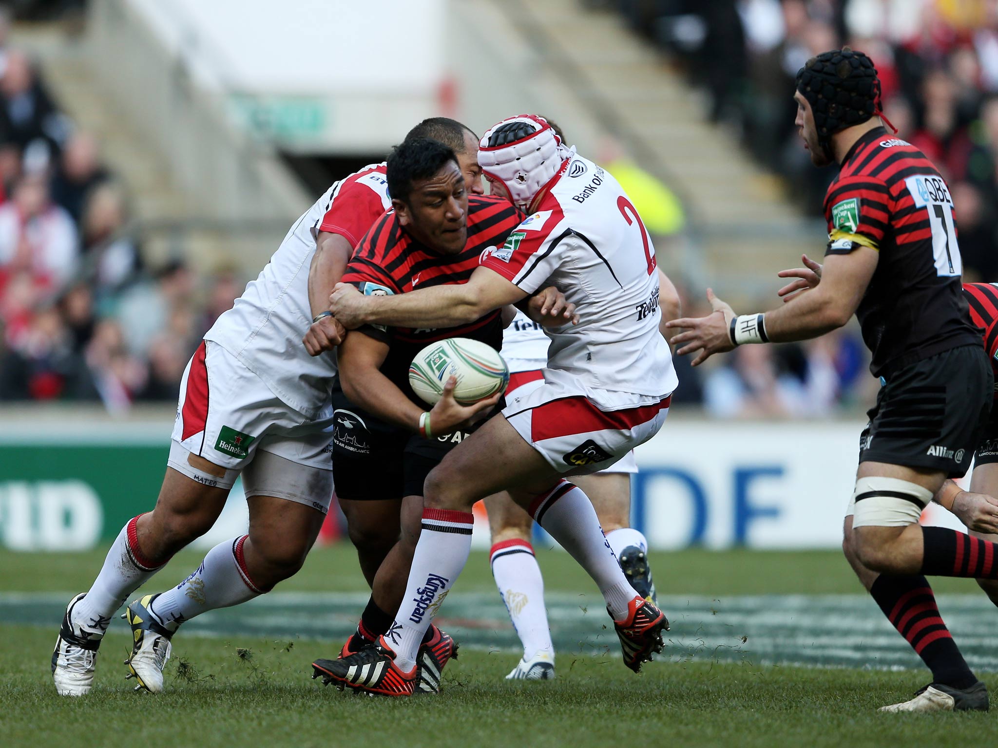 1 - Mako Vunipola (Saracens): The England international had a very impressive game at Twickenham, and he took on Ulster's defence from the start with an impressive five carries in the first eight minutes. Despite some problems early on in the scrum