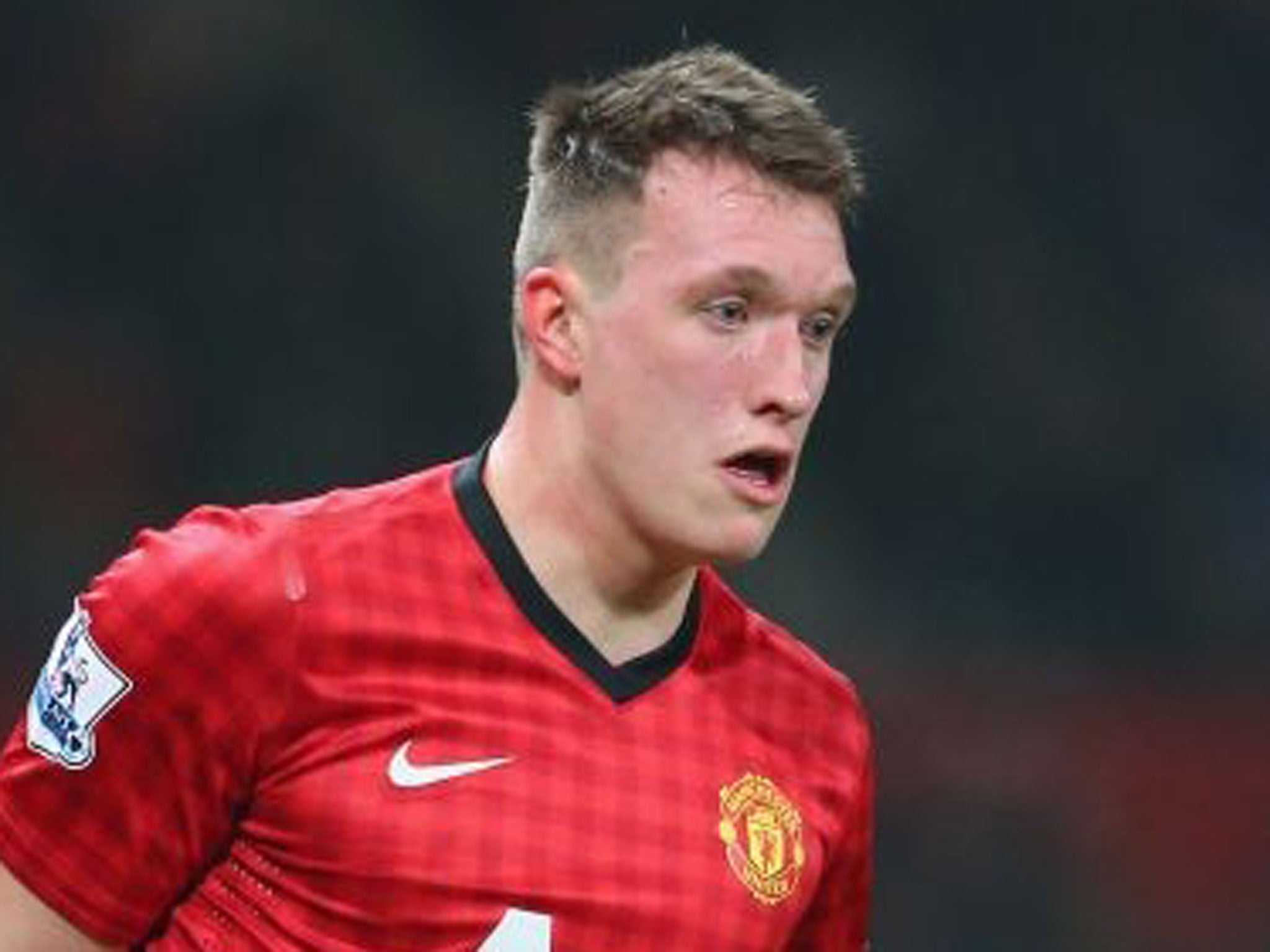 PHIL JONES: Made United’s equaliser, peeling away from Kompany, but could not live with Aguero for City’s second