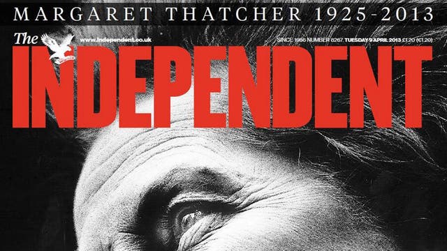 <b>The woman who changed Britain</b><br/><i>The Independent 09/04/2013</i>