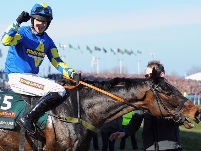 Ryan Mania after his victory in the Grand National