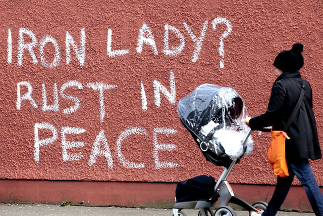 Anti Thatcher graffiti in west Belfast, Northern Ireland