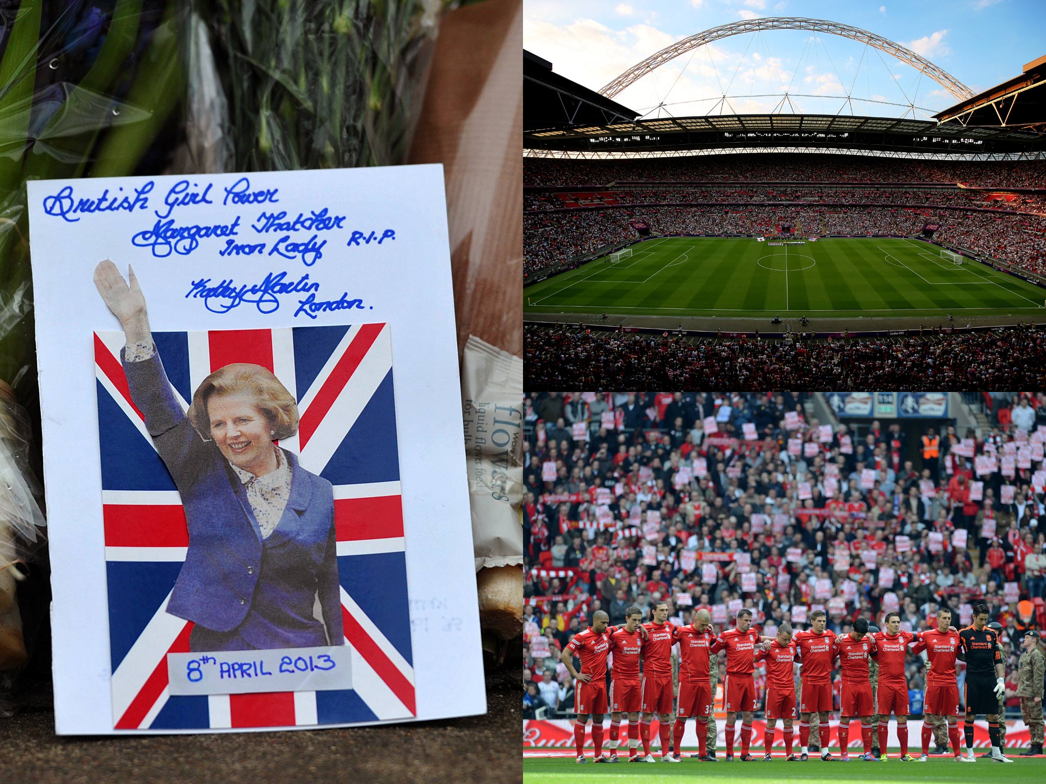 A view of Wembley, Liverpool will mark Hillsborough this weekend, respects paid to Thatcher