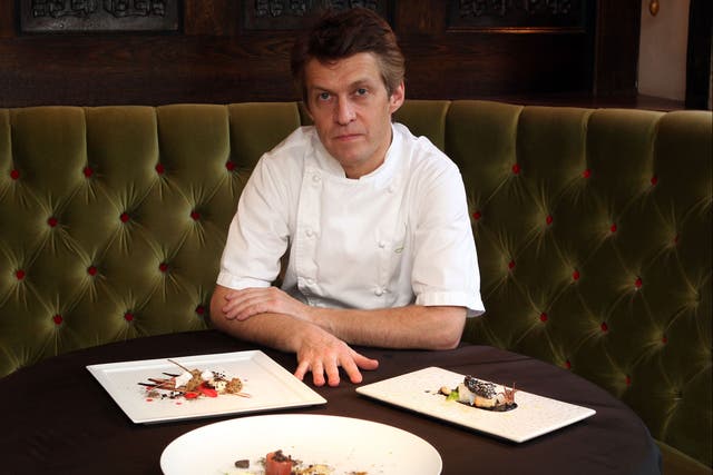 Dark side: chef Michael Wignall with black-inspired dishes