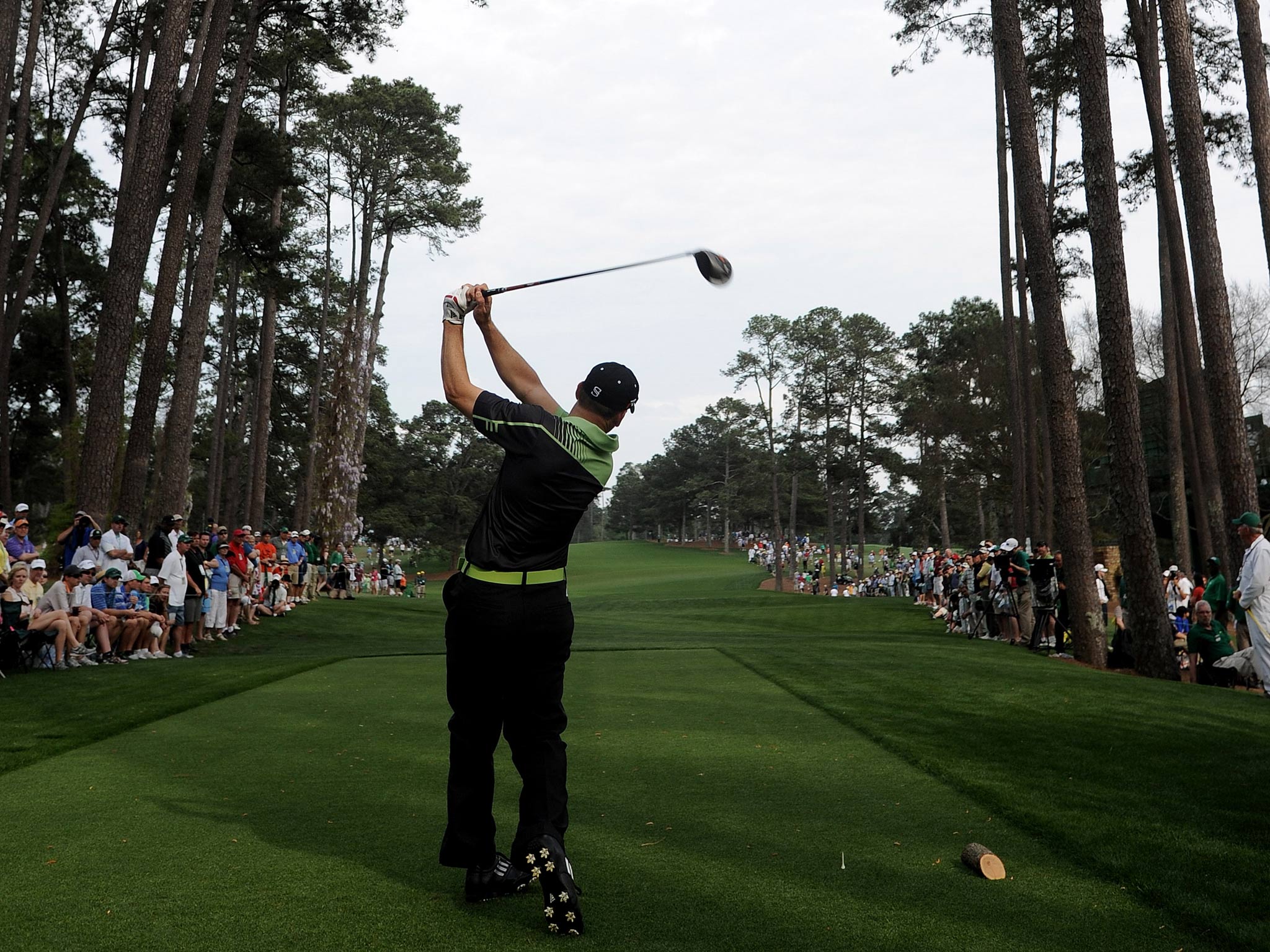 Sergio Garcia on day one at the Masters