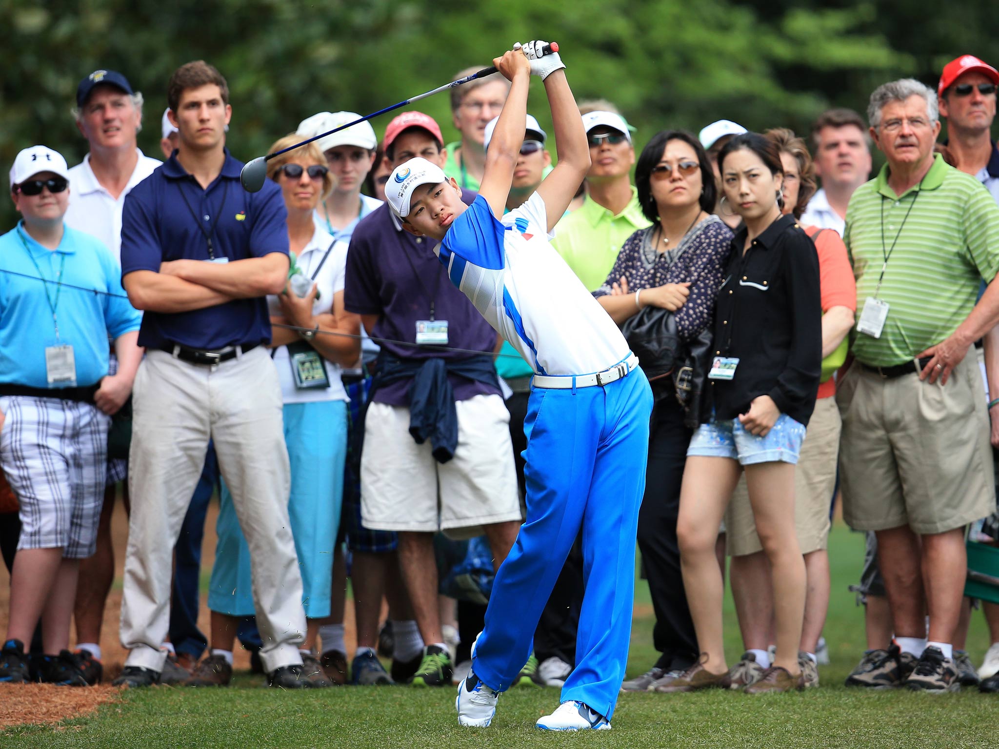 Guan Tianlang on day one at the Masters