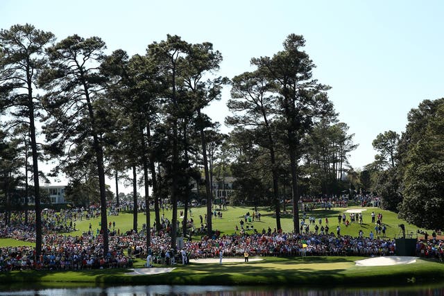 A view of the scene at Augusta