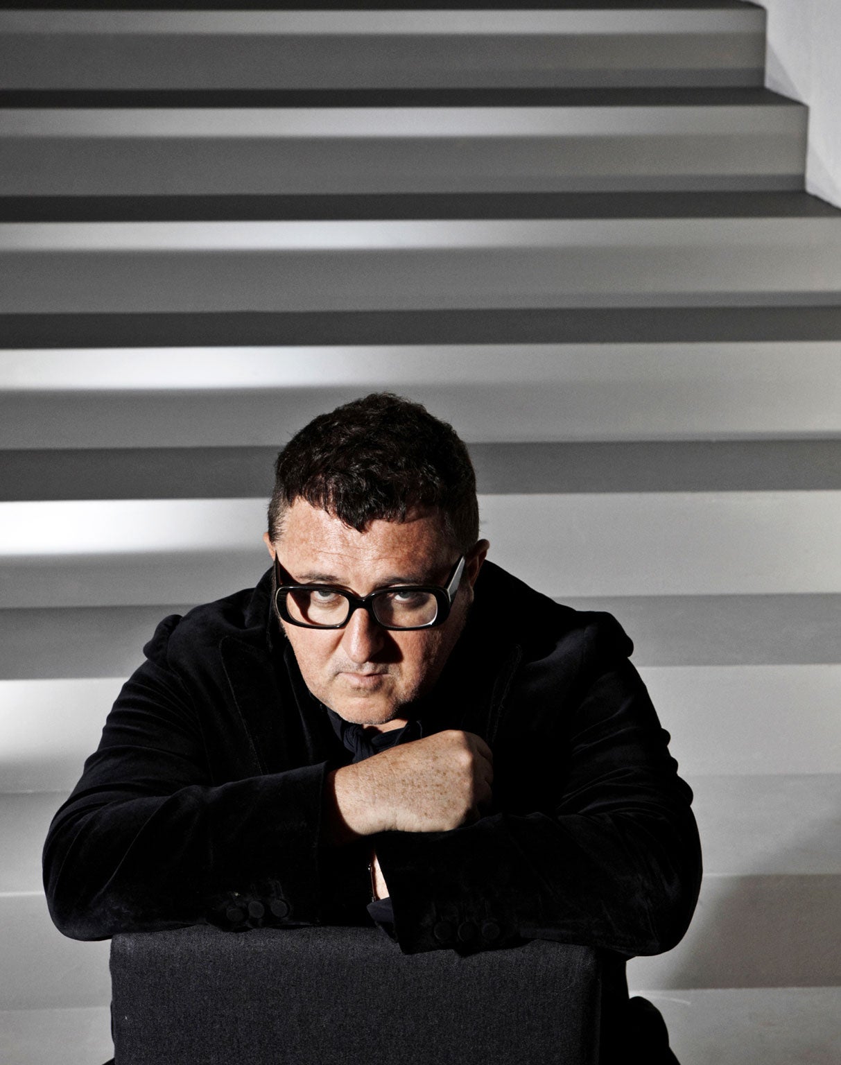 A man for all seasons: Alber Elbaz; backstage at the Lanvin spring/summer 13 show in Paris