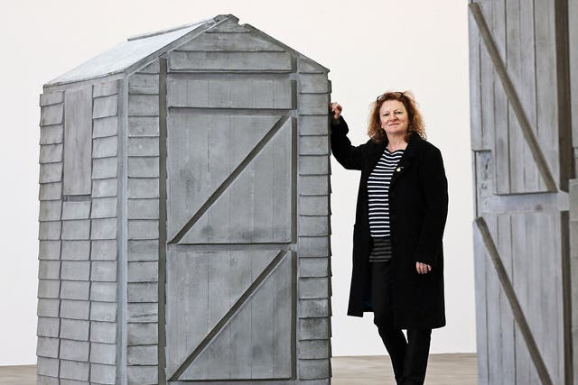 First impressions: Rachel Whiteread with one of the exhibits in her new show, Detached
