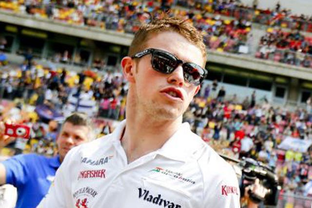 Paul Di Resta survived a first-lap run-in which cost several places