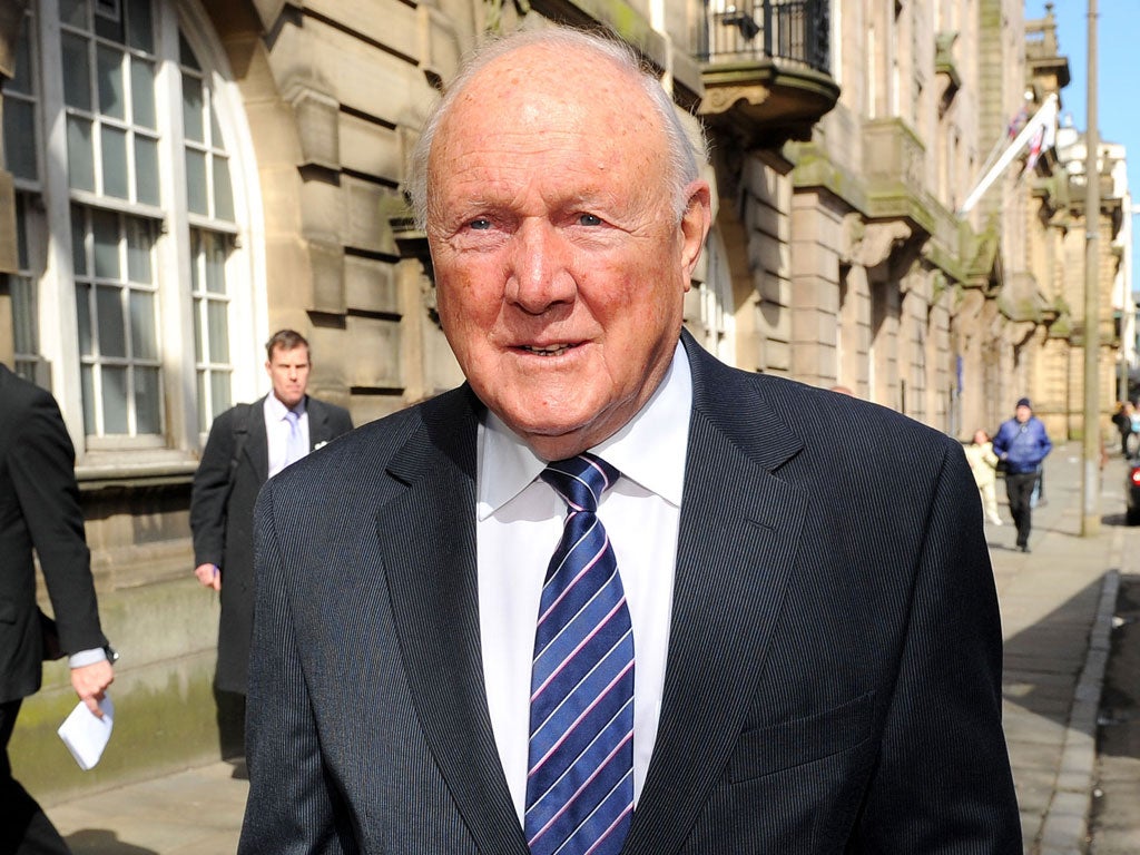 BBC broadcaster Stuart Hall leaves court today