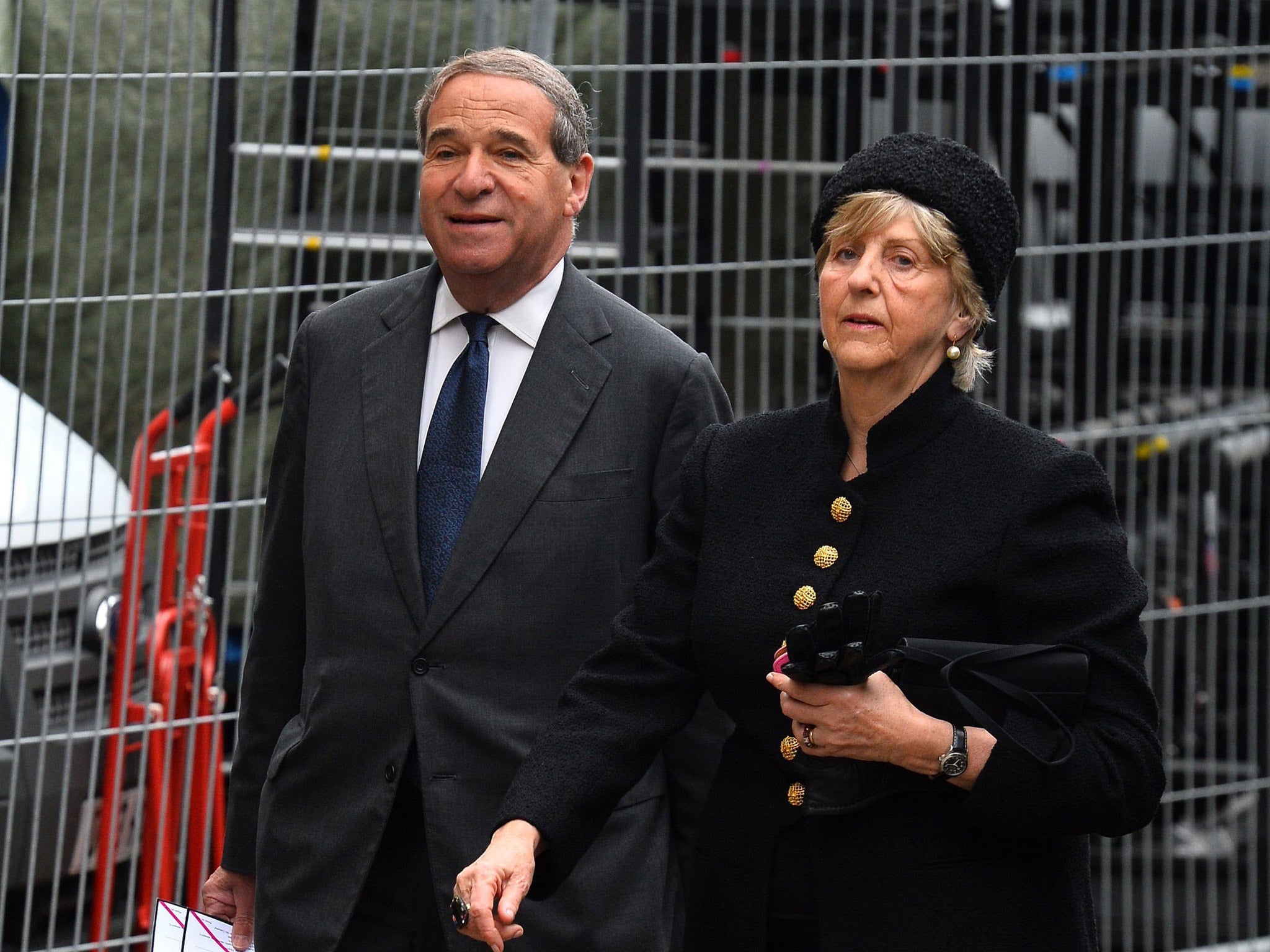 Former Cabinet minister Leon Brittan attends the Ceremonial funeral of former British Prime Minister Baroness Thatcher at St Paul's Cathedral