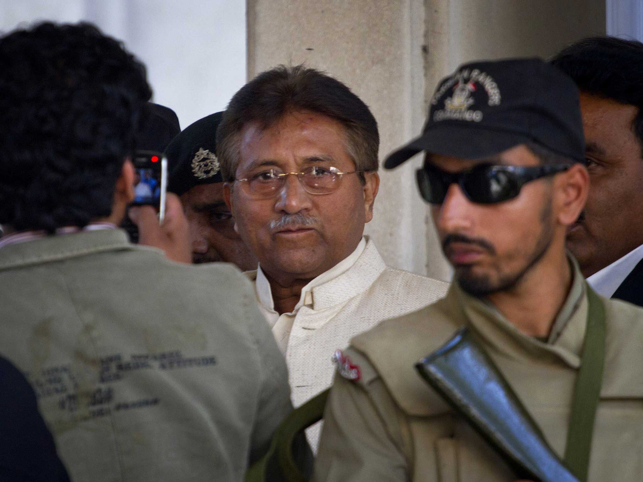 Pakistan's former president and military ruler Pervez Musharraf was arrested by police and taken before a judge