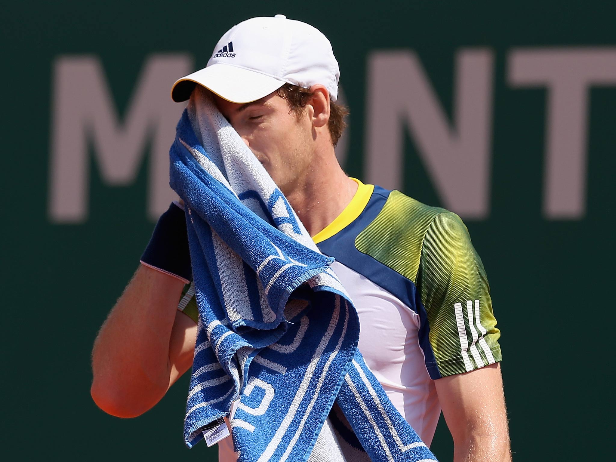 Andy Murray pictured during defeat to Stanislas Wawrinka in the third round of the Monte Carlo Masters