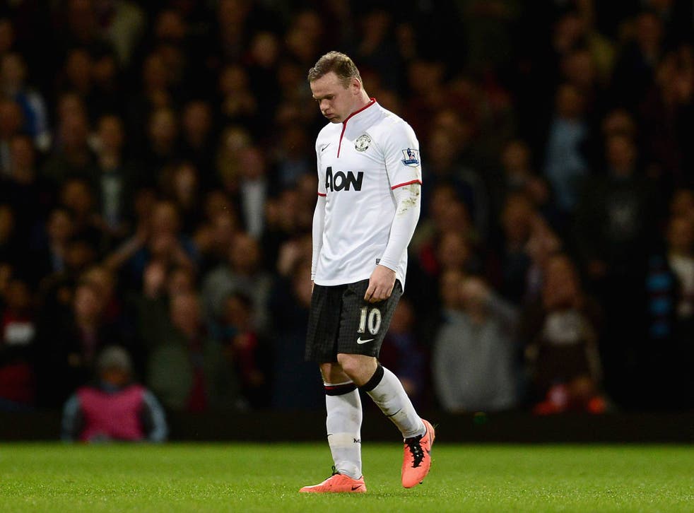 Manchester United striker Wayne Rooney at West Ham