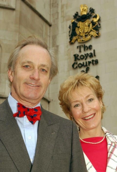 Neil and Christine Hamilton, who today settled their High Court damages actions against News Group Newspapers over the phone hacking scandal