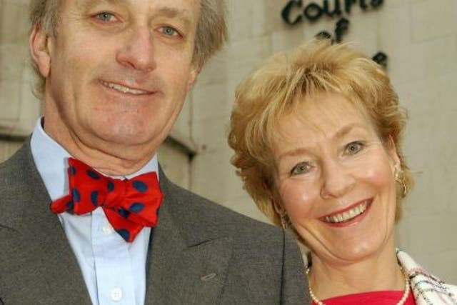 Neil and Christine Hamilton, who today settled their High Court damages actions against News Group Newspapers over the phone hacking scandal 