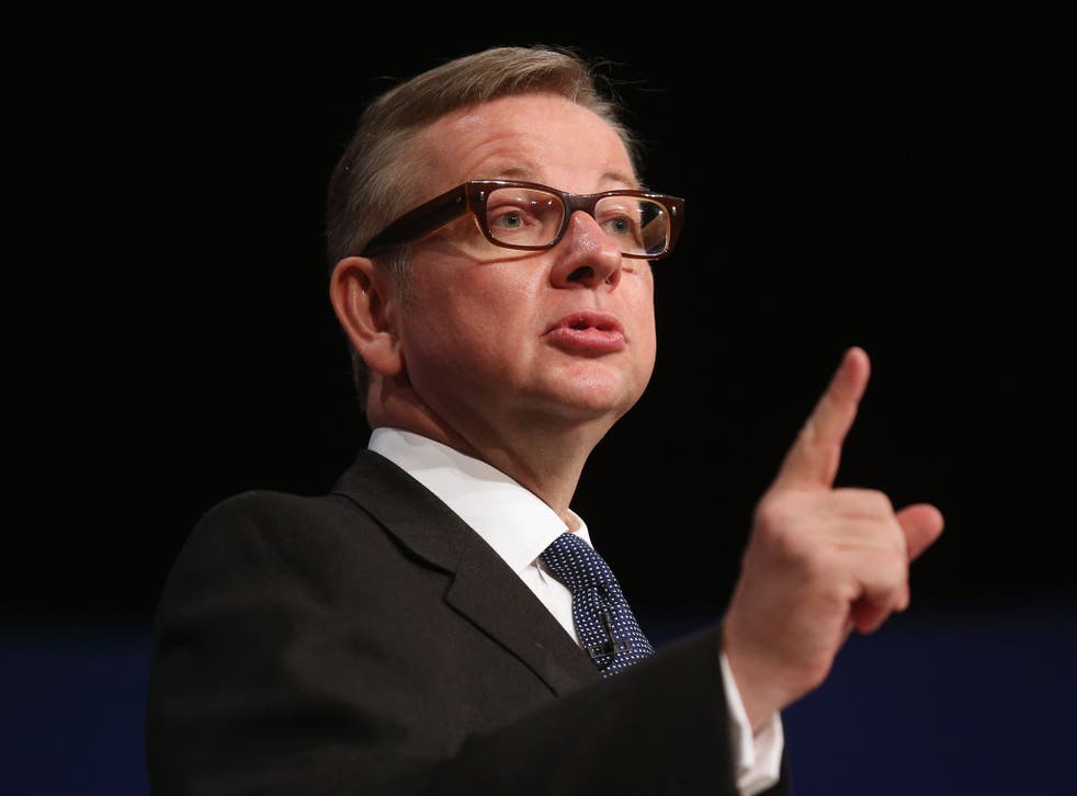 Michael Gove, Secretary of State for Education, speaks at the Conservative party conference in the International Convention Centre on October 9, 2012 in Birmingham, England.