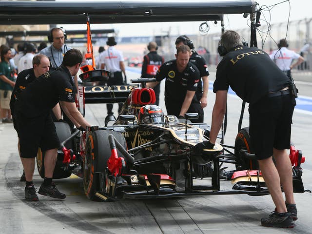 Kimi Raikkonen during practice for the Bahrain Grand Prix